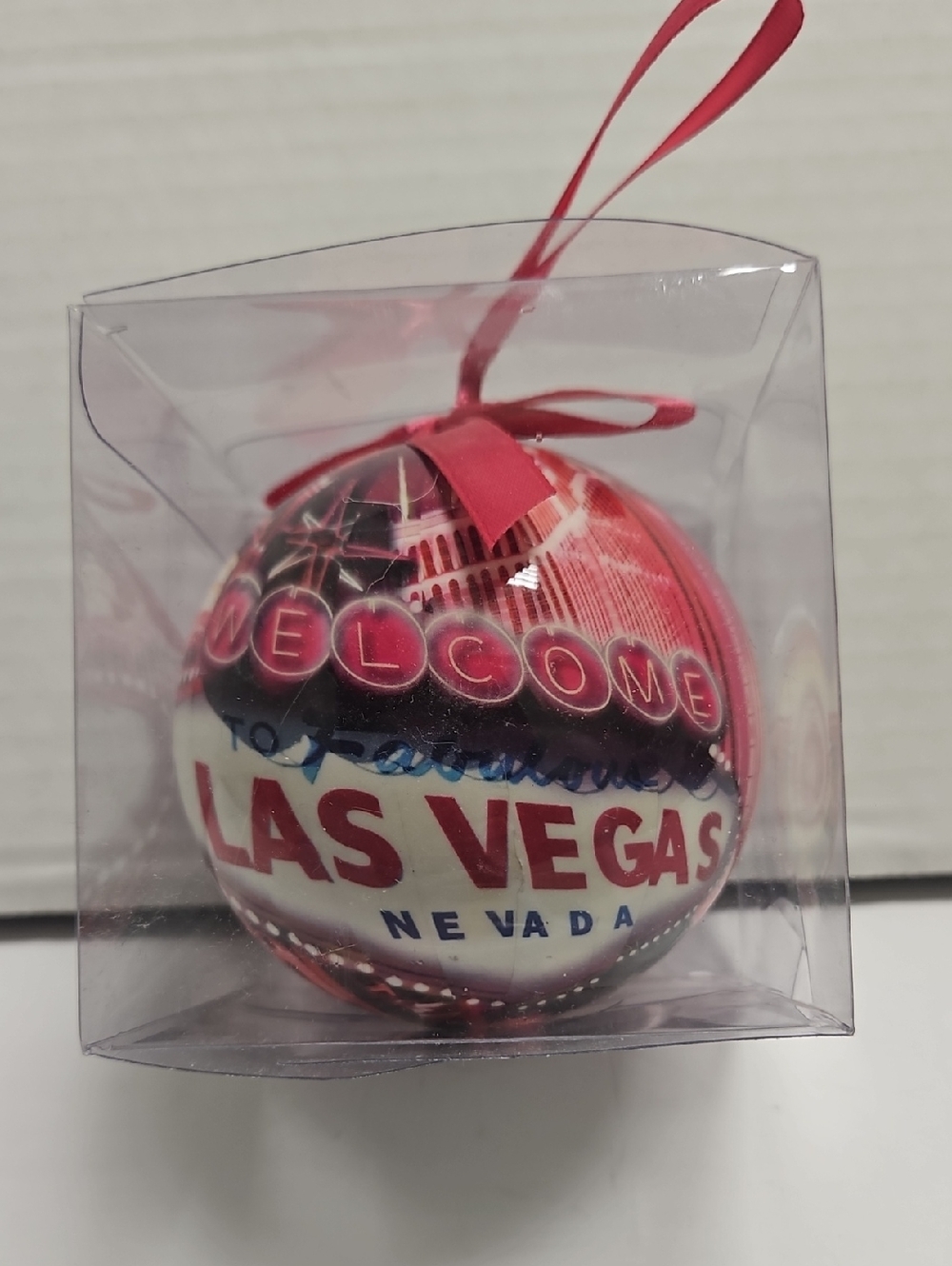 Las Vegas Nevada Ornament - Red White Blue Holiday Ball